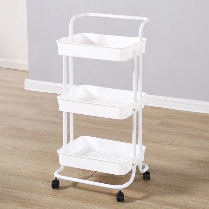 Factory Sales Household kitchen trolley Multifunctional metal storage rack Removable vegetable and fruit shelving