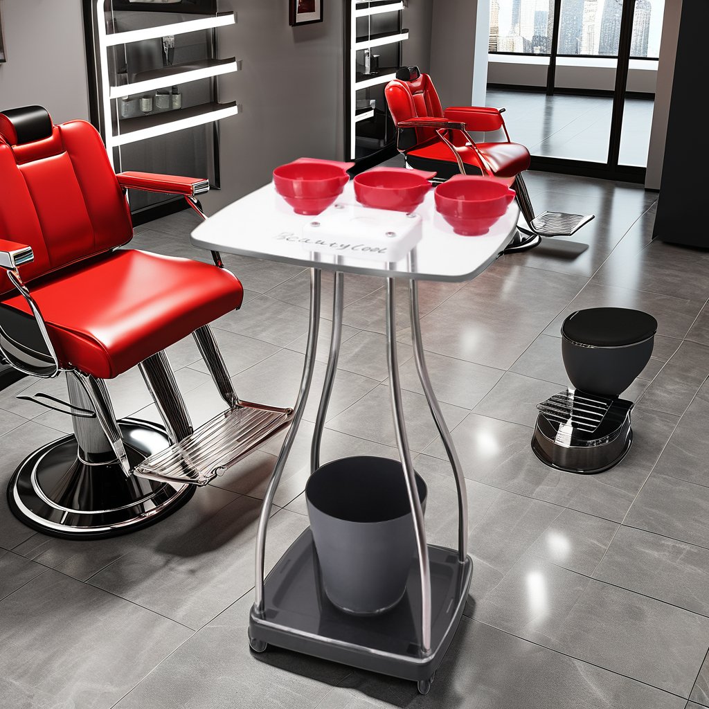 Acrylic Beauty Trolley Modern Design Salon Trolley Transparently Hair Dye Acrylic Salon Trolley For Barbershop