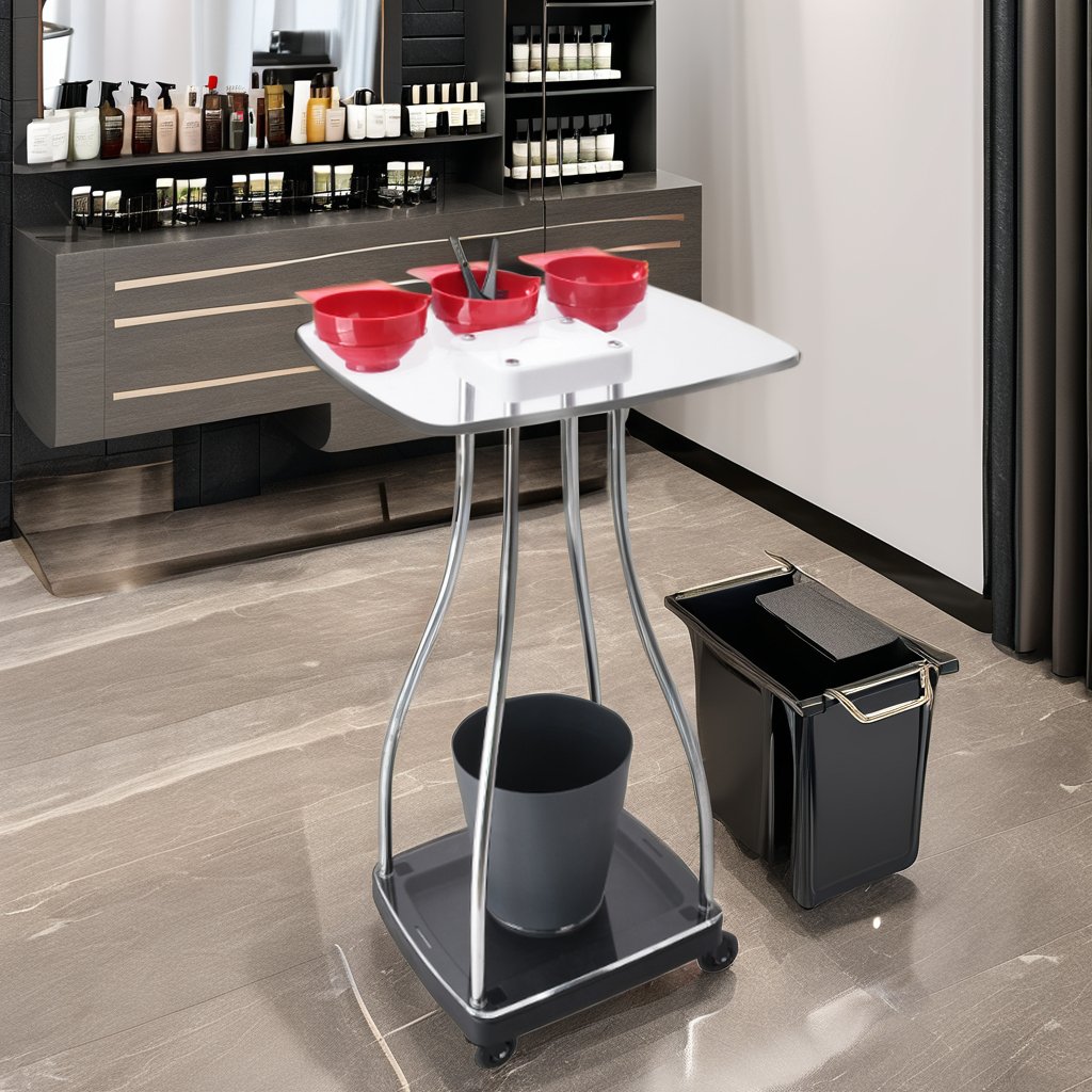 Acrylic Beauty Trolley Modern Design Salon Trolley Transparently Hair Dye Acrylic Salon Trolley For Barbershop
