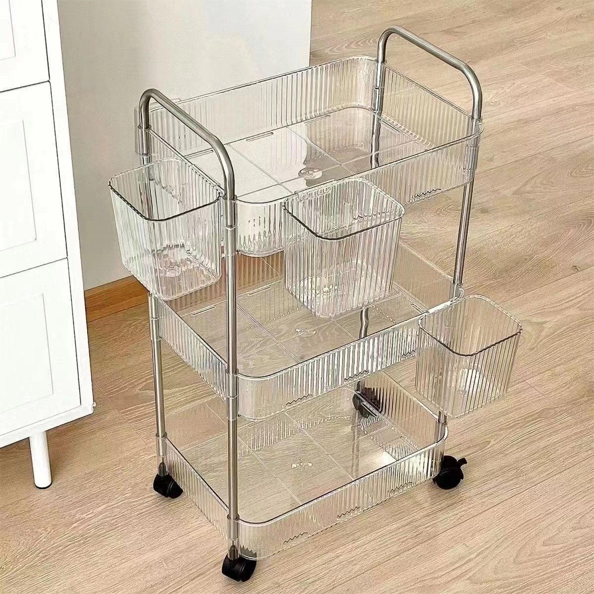 Light Luxury Household Movable Floor Storage Rack Multi-layer Storage Rack Rental Goods Snacks Storage Stands And Racks