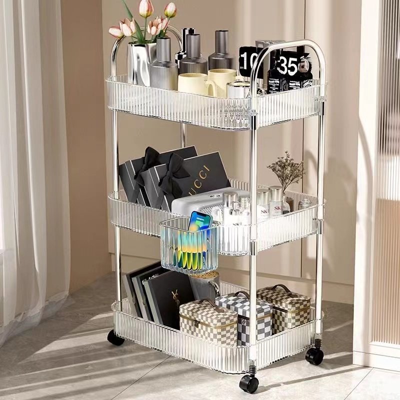 Light Luxury Household Movable Floor Storage Rack Multi-layer Storage Rack Rental Goods Snacks Storage Stands And Racks