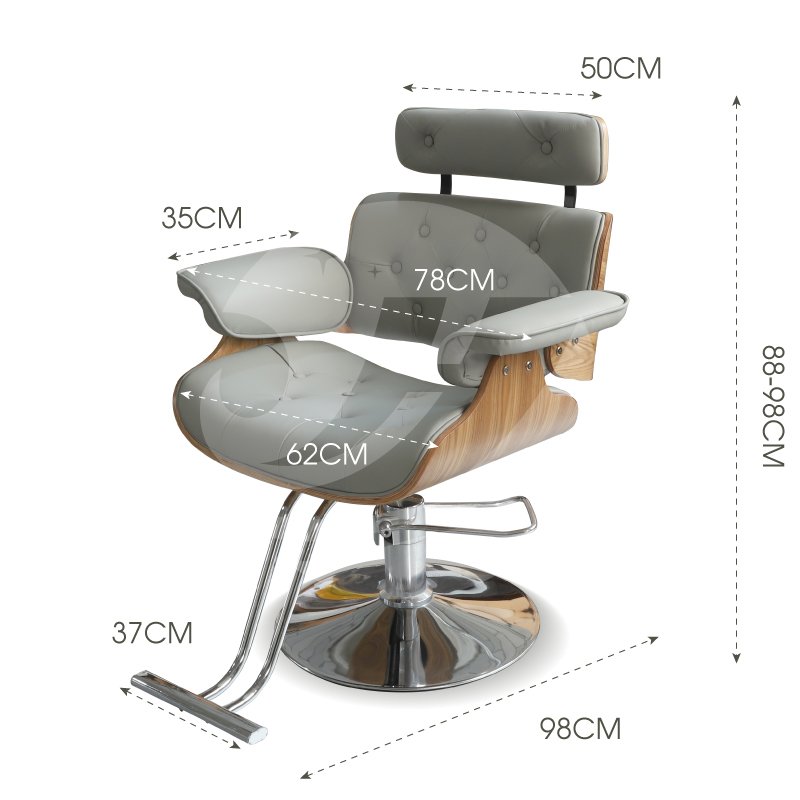 Customizable wooden barbershop chair hair salon hydraulic pump hairdressing furniture salon equipment barber chairs