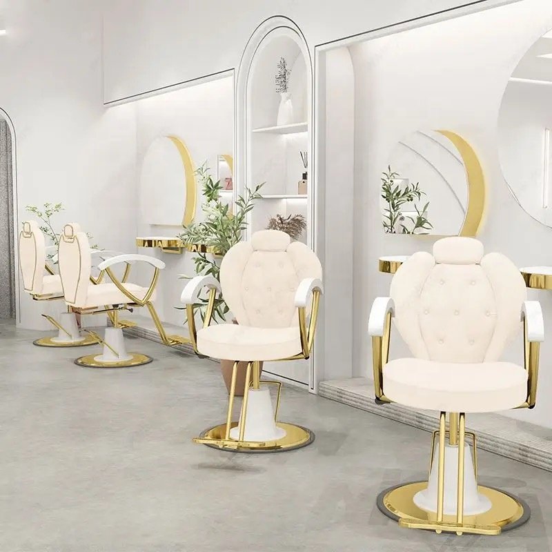 Custom Brown Styling Hairdressing Chair With Hyderaulic Wholesale Modern Professional Lightweight Beauty Barber Chair