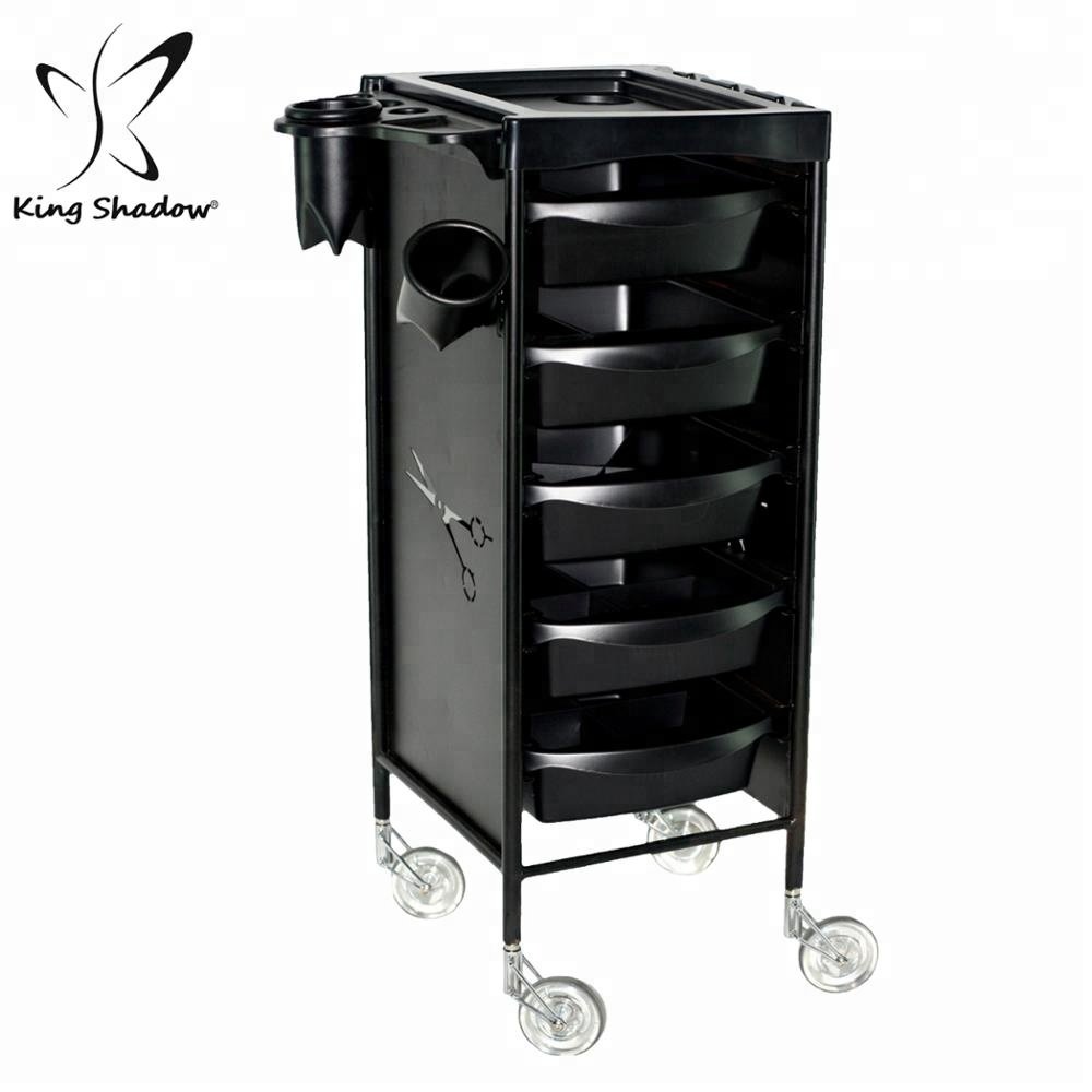 Hair salon furniture trolley cart beauty cart black salon trolleys for hair equipment