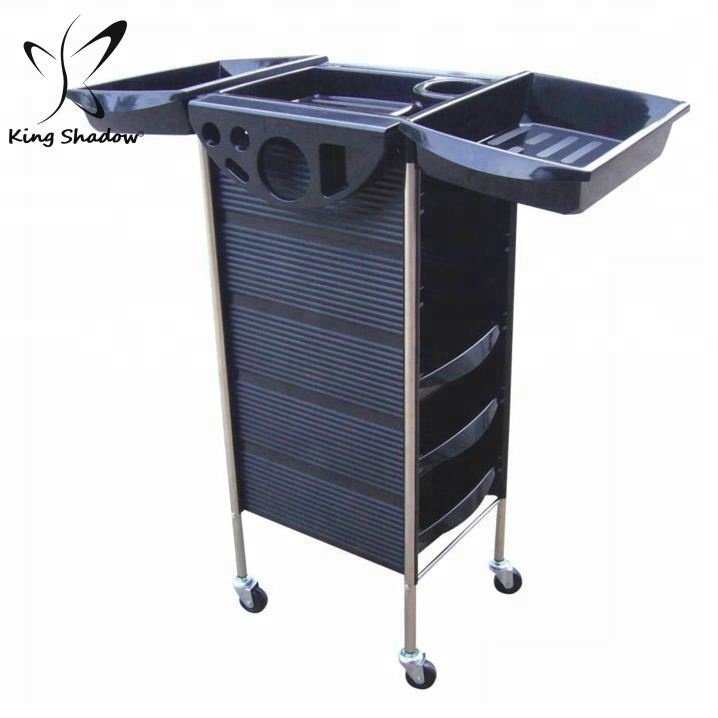 Hair salon furniture trolley cart beauty cart black salon trolleys for hair equipment