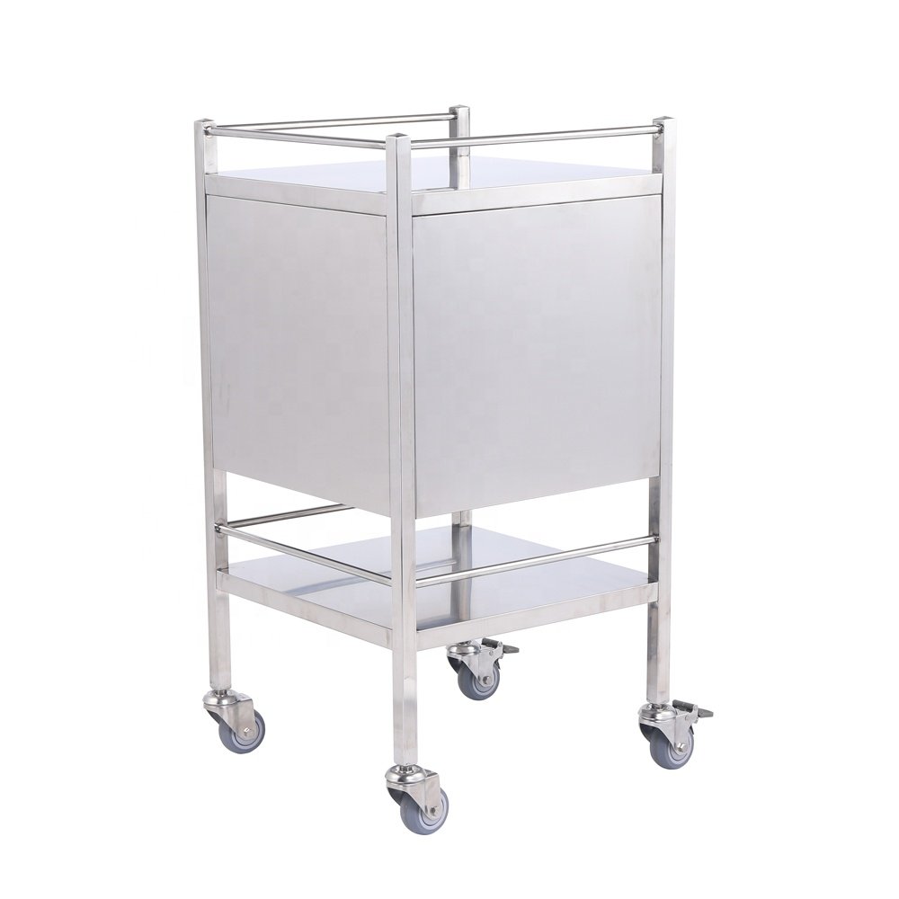 3 Drawers 3 Sided Guardrail Utility Tables stainless steel surgical hospital patient wound dressing trolley CY-D403B