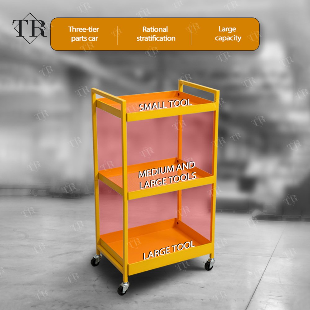 Turri Barber Shop Trolley 3 Layers Steel Shelf Salon Serving 3-tier Trolley Table and Drawer Salon Furniture