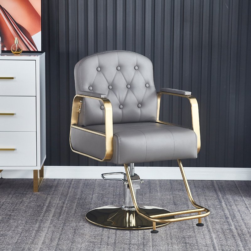 Barbershop hair chair reclining and rotating adjust hair cutting and perming chair hair salon furniture simple barber chair