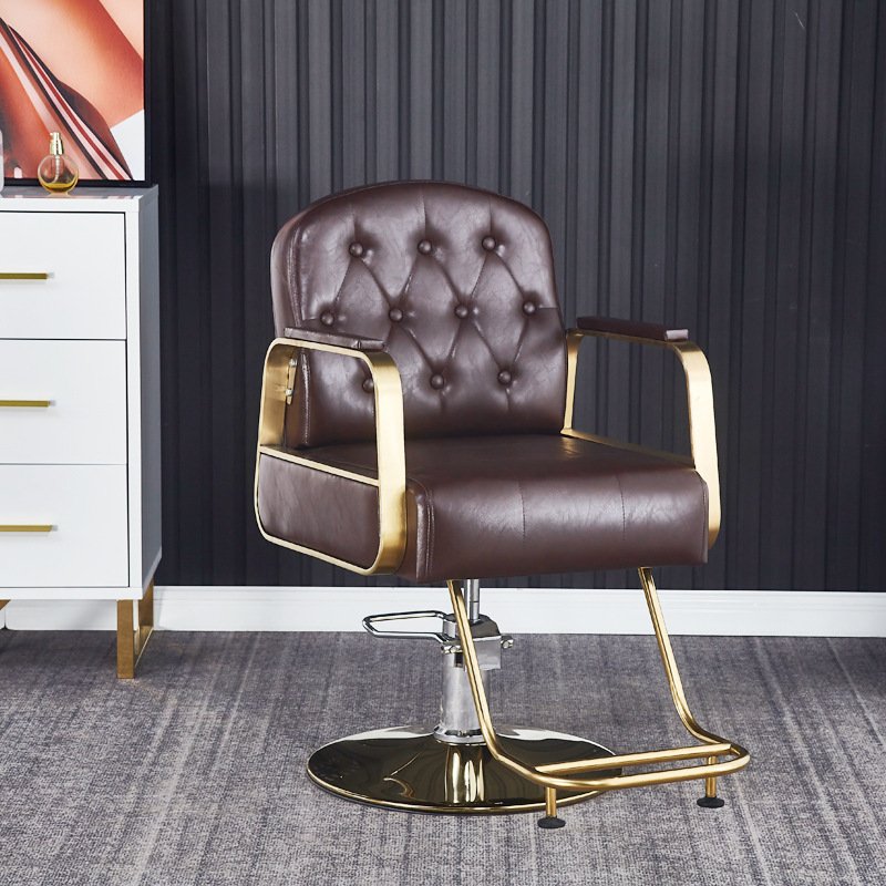 Barbershop hair chair reclining and rotating adjust hair cutting and perming chair hair salon furniture simple barber chair