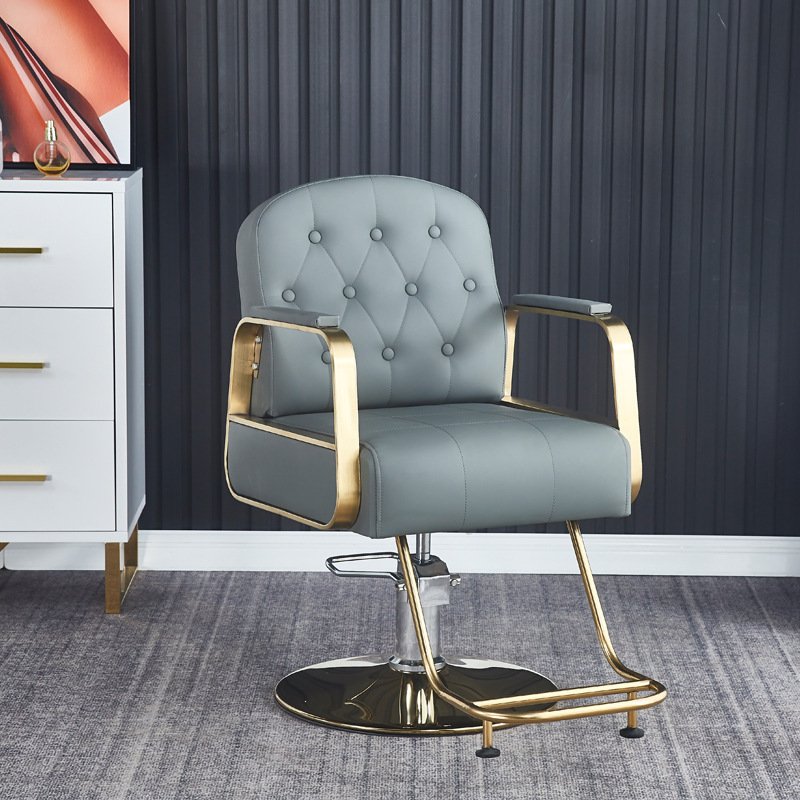 Barbershop hair chair reclining and rotating adjust hair cutting and perming chair hair salon furniture simple barber chair