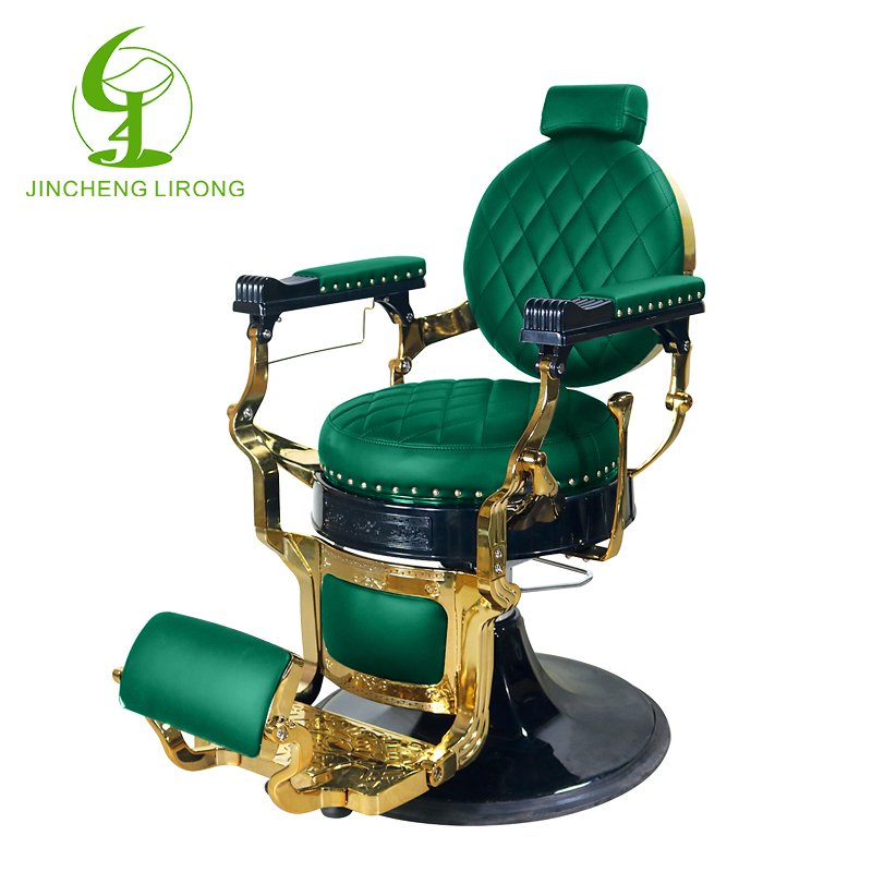 Jincheng retro fashion luxury beauty salon metal armrest hairstyle classic hydraulic furniture salon barber chair