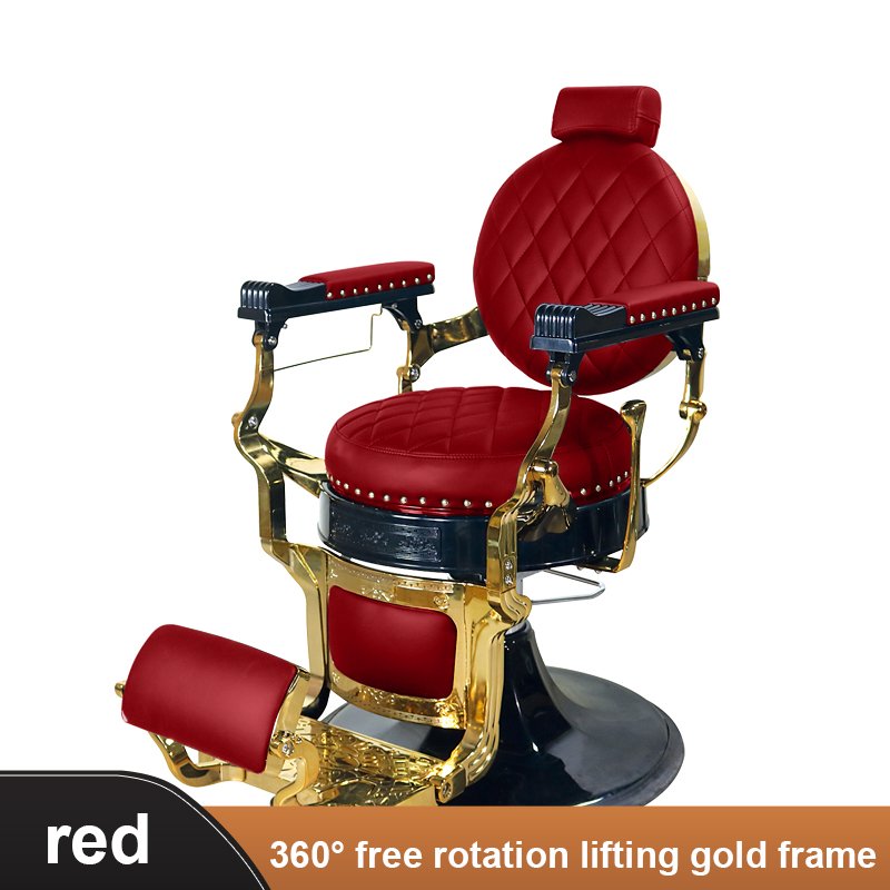 Jincheng retro fashion luxury beauty salon metal armrest hairstyle classic hydraulic furniture salon barber chair