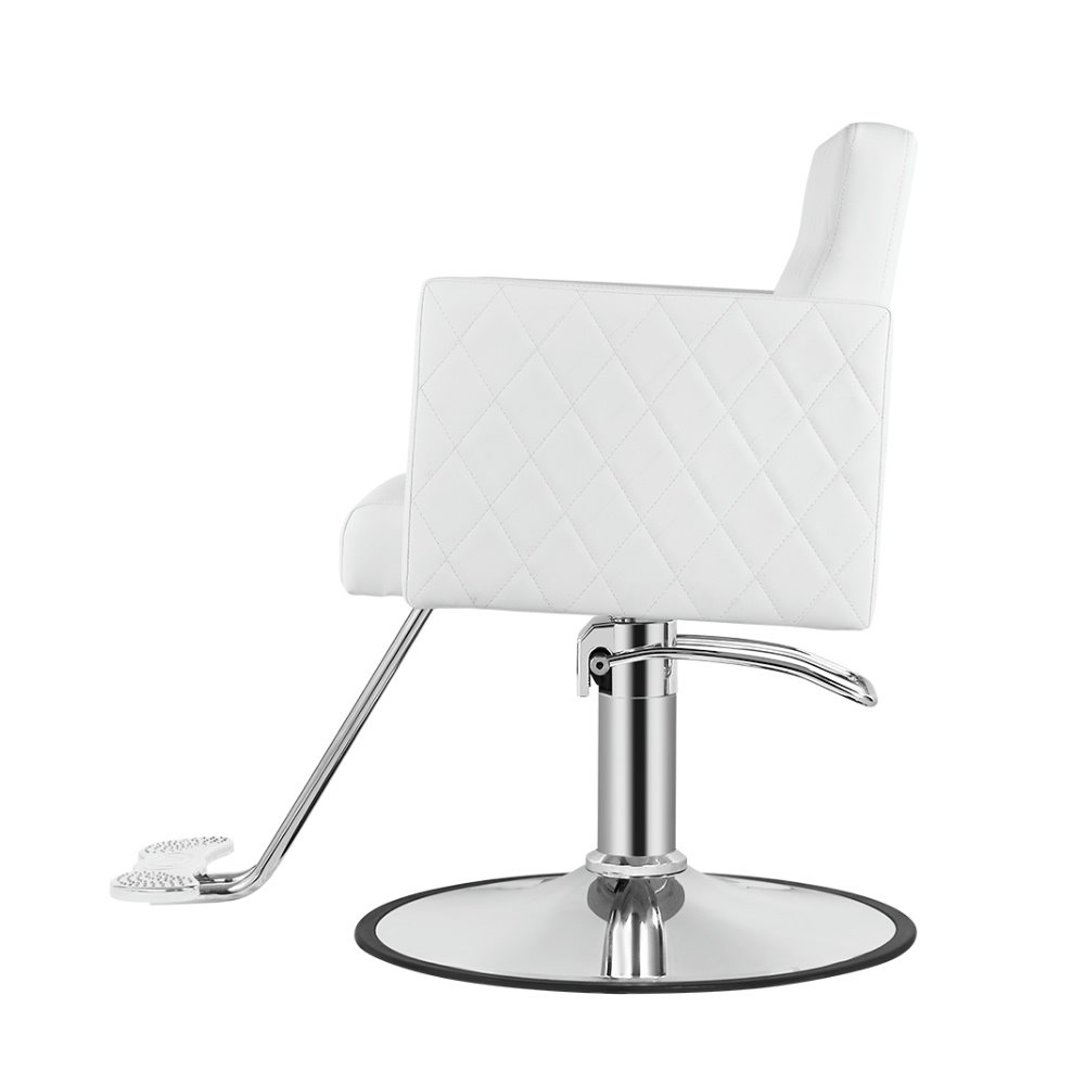 Hydraulic Barber Chair 360 Swivel Hair Styling Chair White Beauty Salon Equipment For Beauty Salon