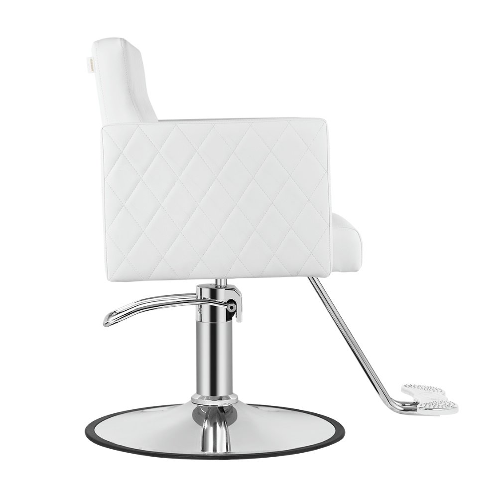 Hydraulic Barber Chair 360 Swivel Hair Styling Chair White Beauty Salon Equipment For Beauty Salon