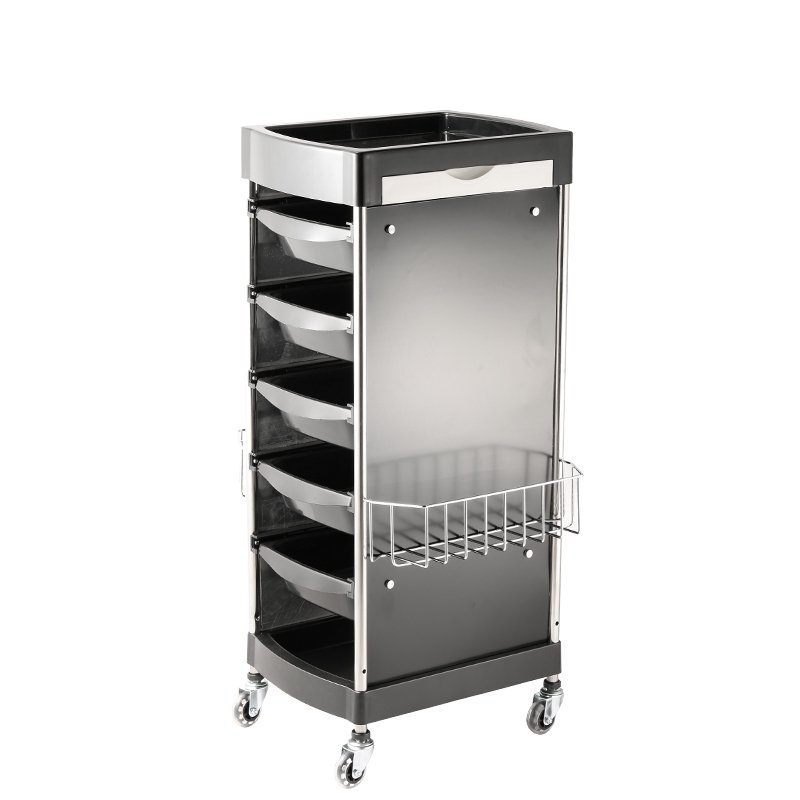 customize logo barber facial hairdressing plastic hair salon trolley