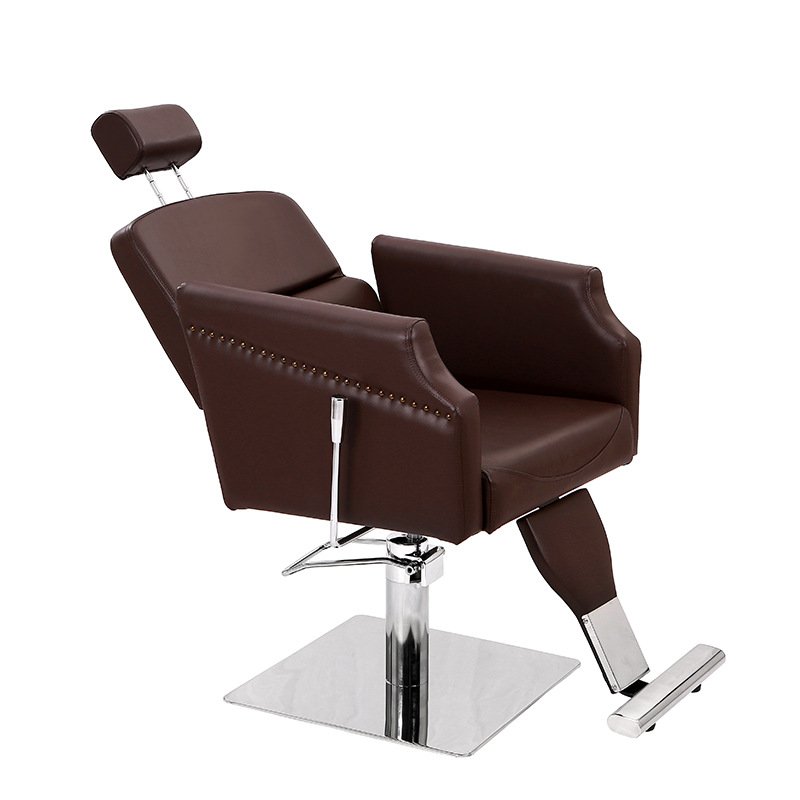Salon Furniture Reclining Barber Chair Synthetic Leather for Hair Salon and Home Living Room Use
