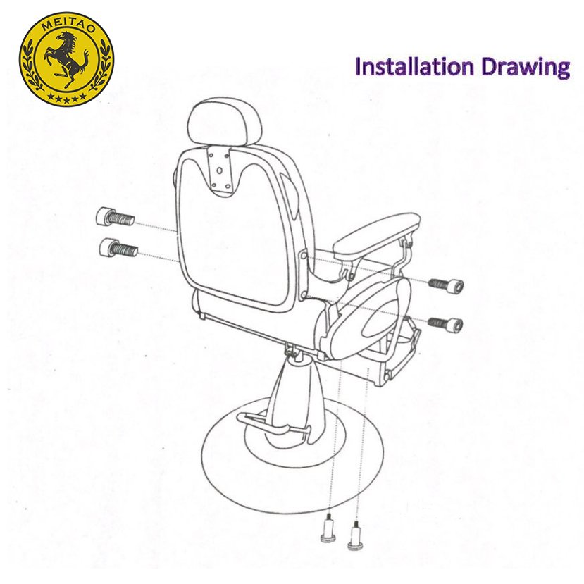Black Salon Hairdressing Equipment Raised Hair Men Shave Lay Down Hydraulic Barber Chairs