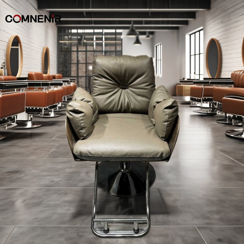 Black and Gold Barber Chair Professional Salon Styling Man Antique Recling Shaving Chair Belmont Barber Chairs