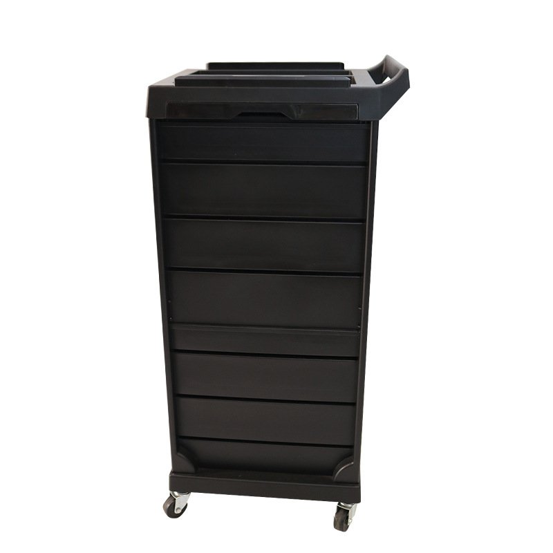 Cheap Beauty Salon Furniture Hair Salon Trolley Cart Hair Styling Iron with Plastic Traditional 2pcs/ctn 4 Wheels Painting Black