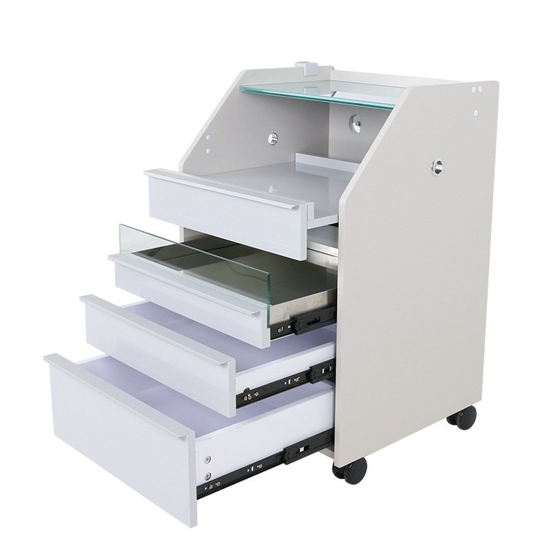 HICOMED High Quality Pedicure Tool Cart Multi-layer Drawer Beauty SPA Hospital Health Center Wheeled Mobile Trolley