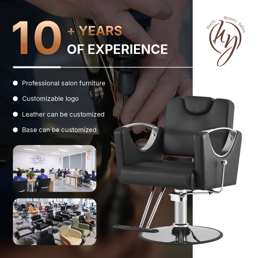 Black Hairdressing Stylish Vintage Salon Beauty Barber Chair with Pedal LC276B