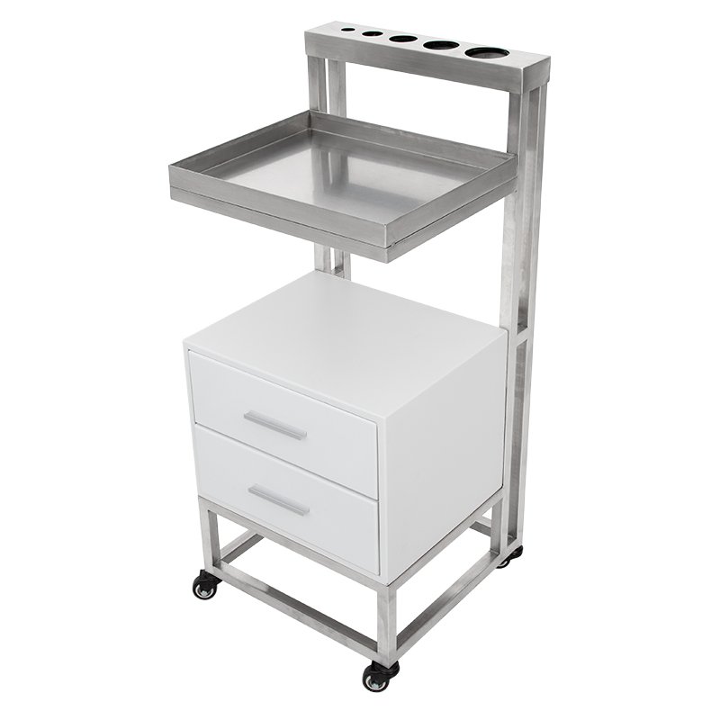 Beauty Salon Spa rolling trolley 2 storage trays With Dryer Holders ZY-784