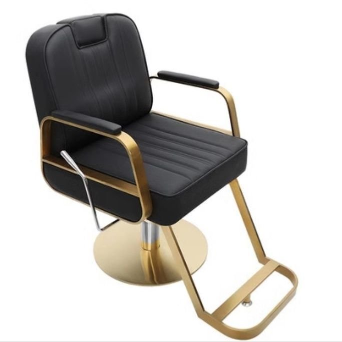 Lady's Styling Cutting Chair in Gold for Beauty Salons Barber Shops Spas-Synthetic Leather Salon Furniture for Workshops Sale