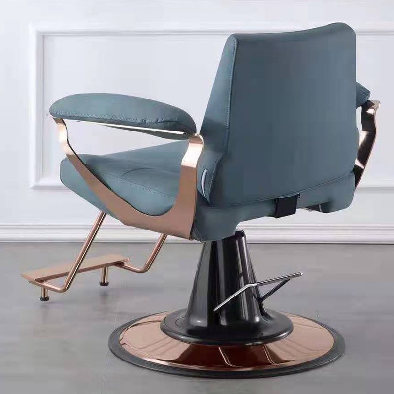 Frame Modern Barber Chair Salon Styling Chair Hairdressing Chair Gold Wholesale Luxury White Metal Salon Furniture Beauty Salon