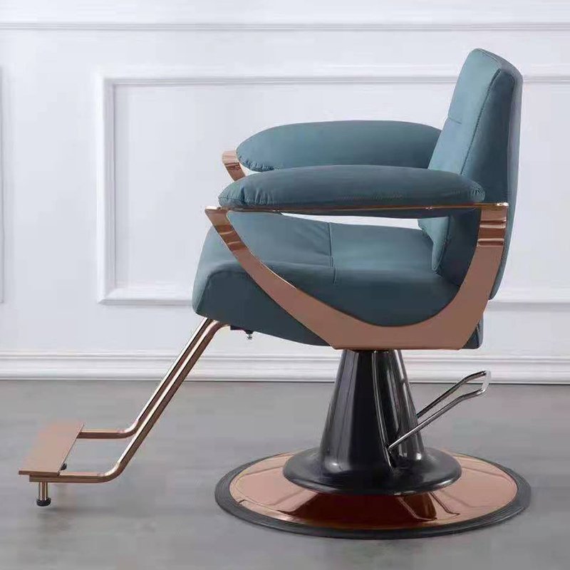 Frame Modern Barber Chair Salon Styling Chair Hairdressing Chair Gold Wholesale Luxury White Metal Salon Furniture Beauty Salon