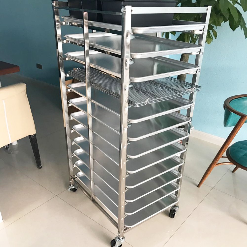 Bakery trolley 16 layers 16 trays trolley 16 layers 32 trays trolley stainless steel commercial baking tool