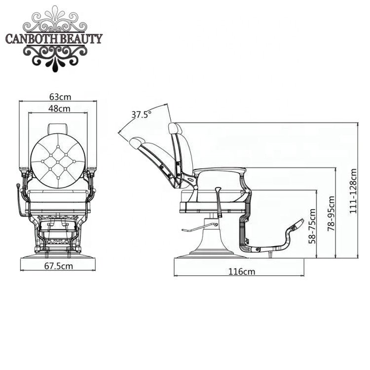 2019 Hot selling hair salon chair antique vintage barber chairs CB-BC007b