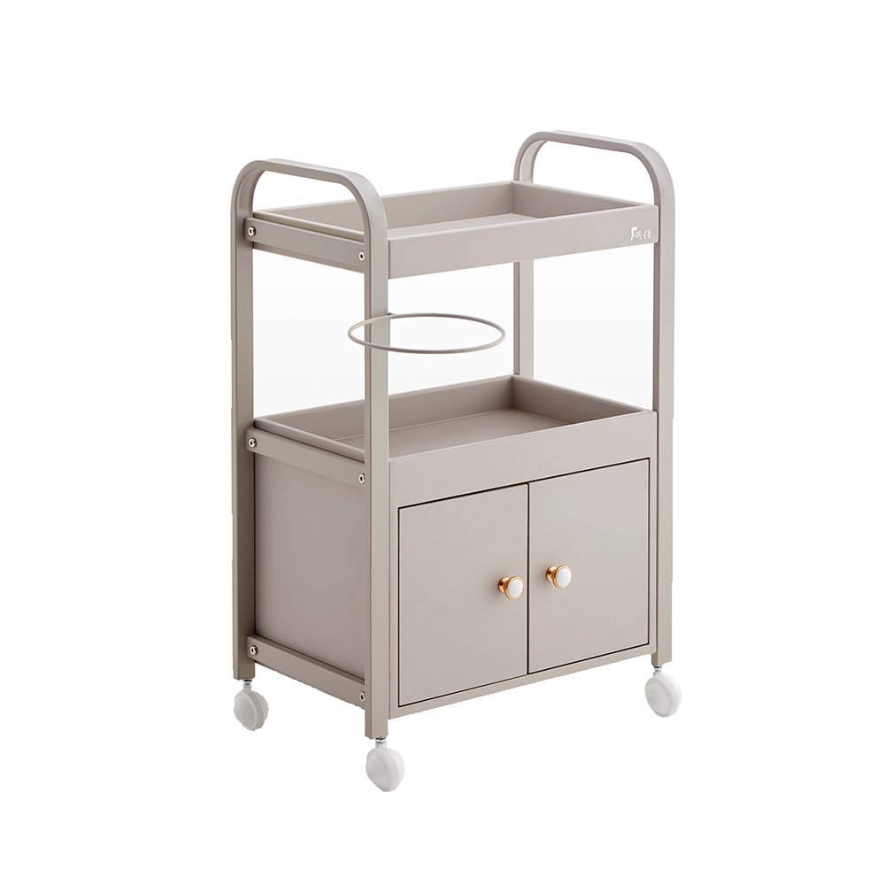 Cheap wholesale universal wheel beauty equipment gray Modern Trolley Hairdressing Beauty Cart