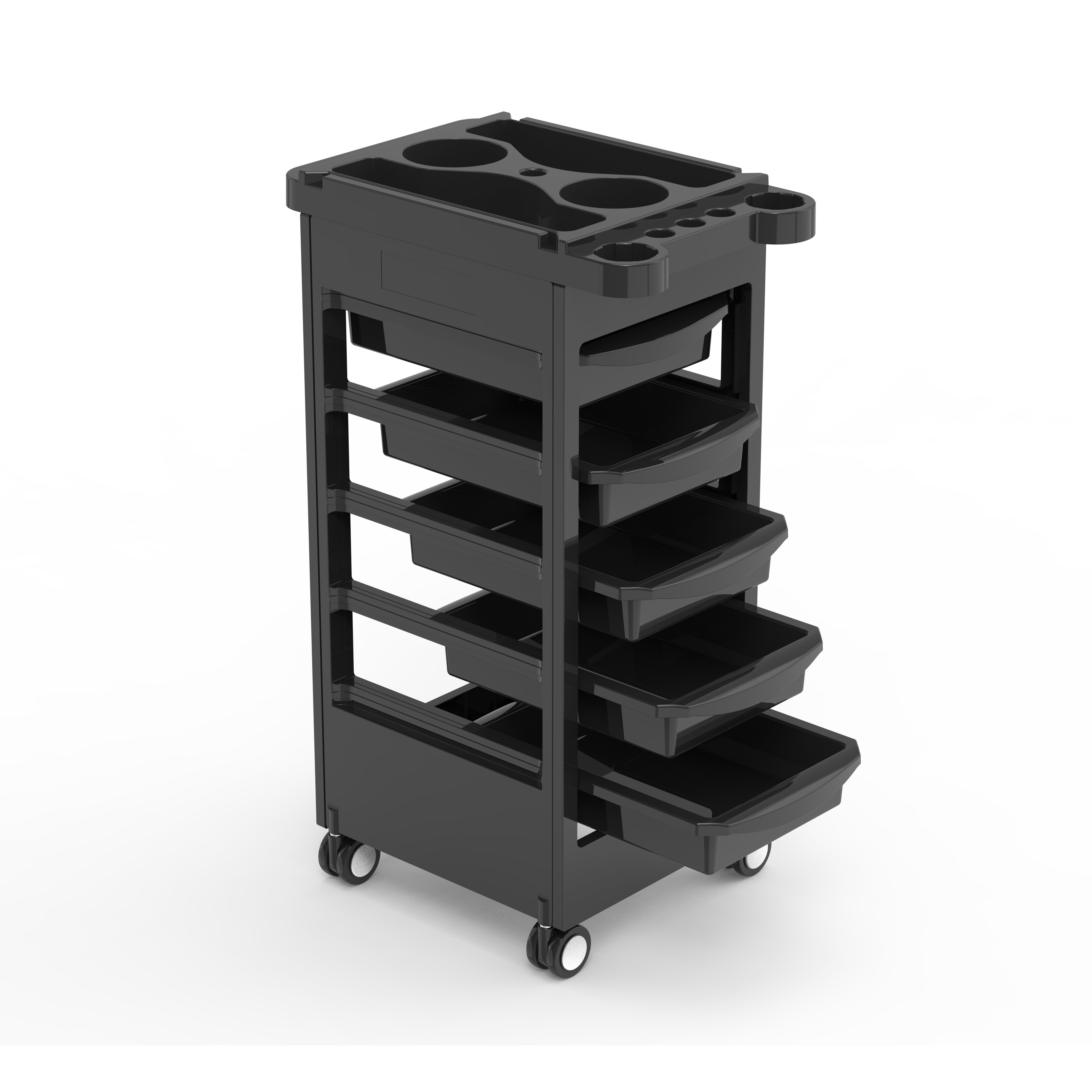Quality cabinet salon beauty rolling trolley cosmetology tray with bowl