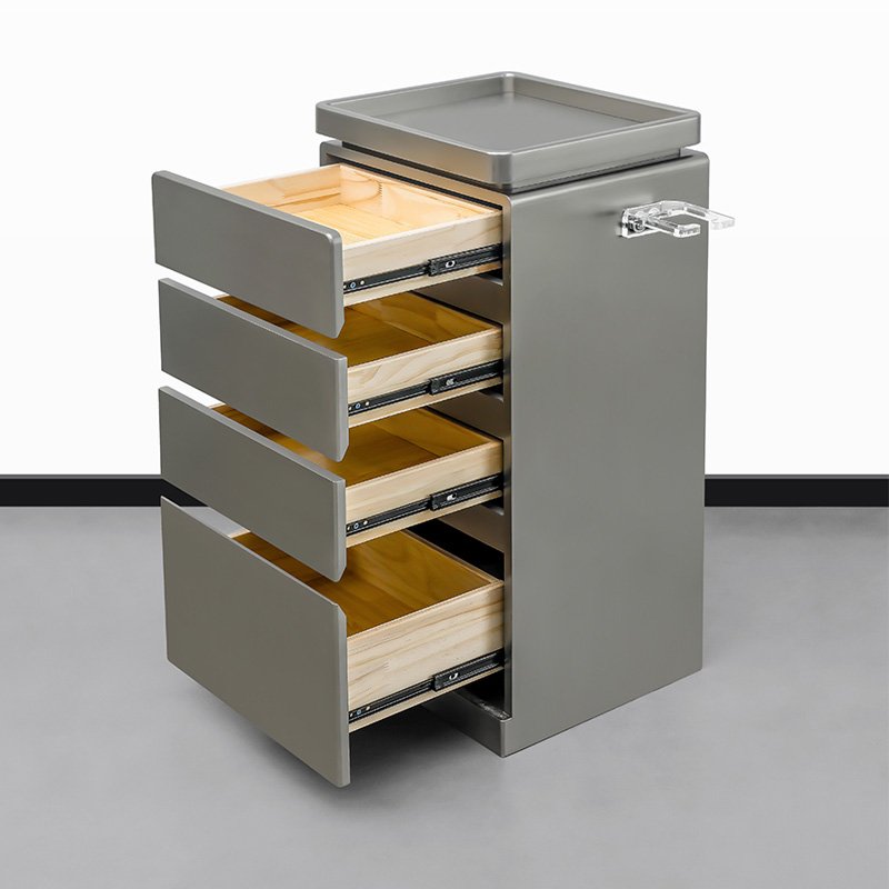 Tool cabinet for ironing and dyeing in salon and barbershop Four drawer lockers