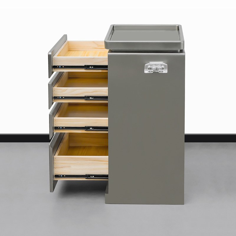 Tool cabinet for ironing and dyeing in salon and barbershop Four drawer lockers