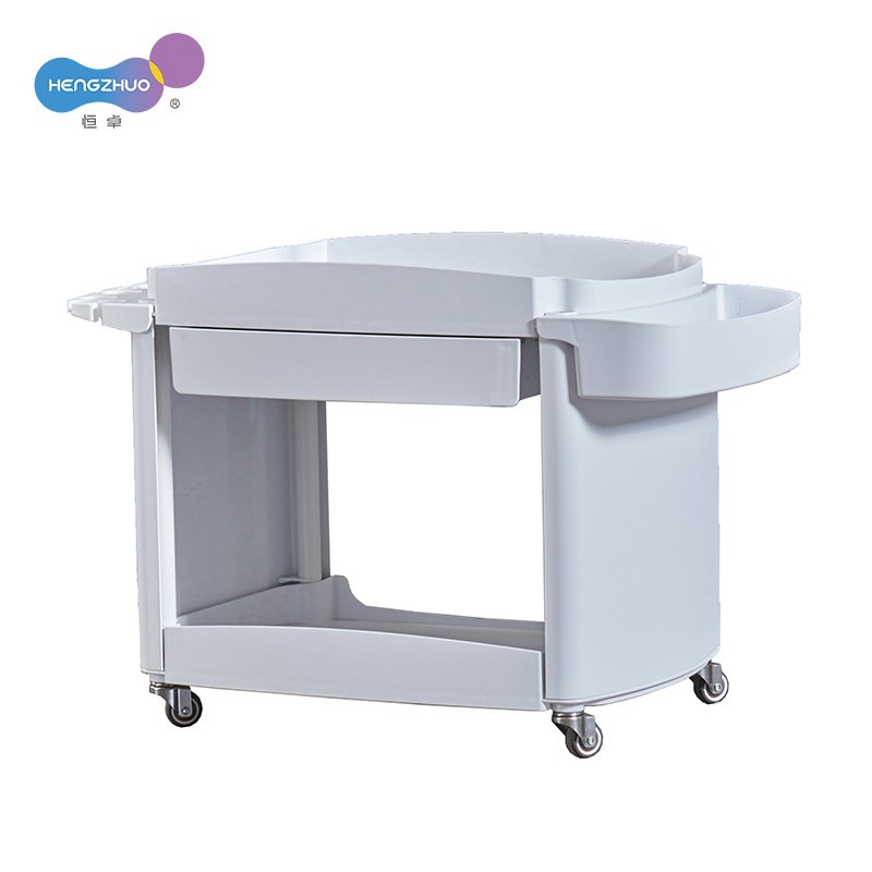 HENGZHUO cheap white hair beauty salon spa rolling metal trolley cart hairdressing equipment trolley cart