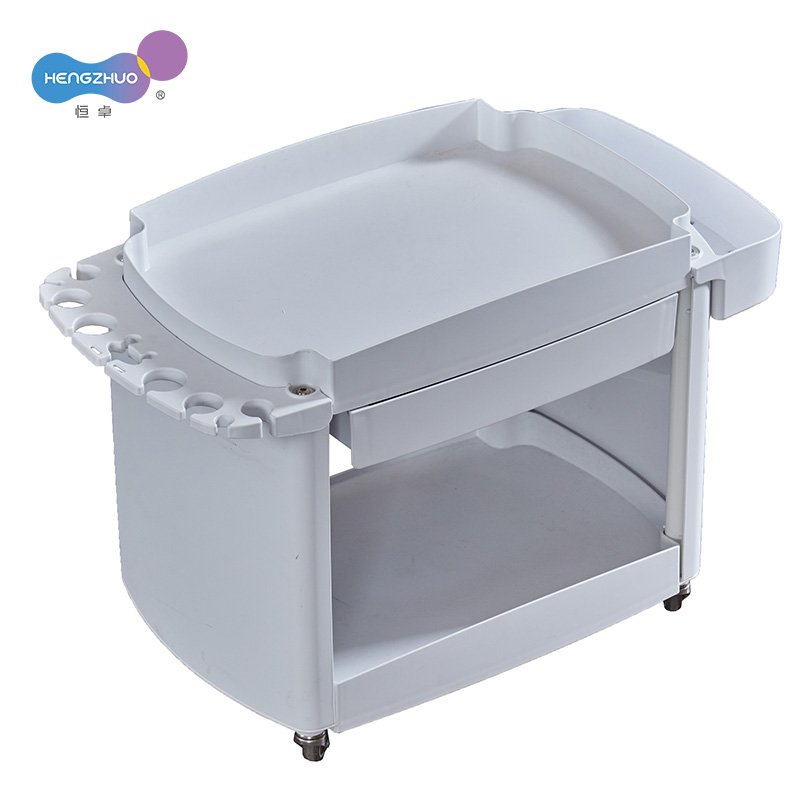 HENGZHUO cheap white hair beauty salon spa rolling metal trolley cart hairdressing equipment trolley cart
