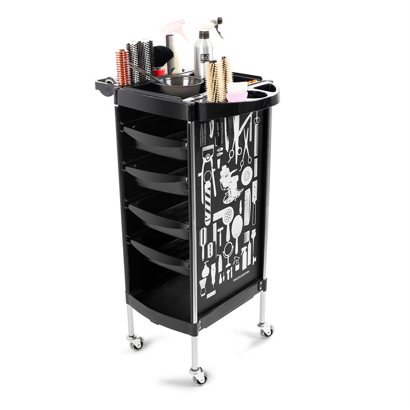 Beauty supplies Utility salon trolley metal for barber equipment