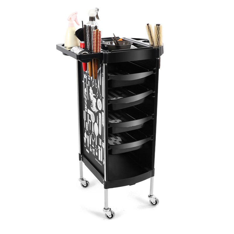 Beauty supplies Utility salon trolley metal for barber equipment