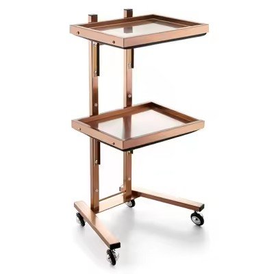 Modern golden hair salon stainless steel beauty stool cart trolley for sale