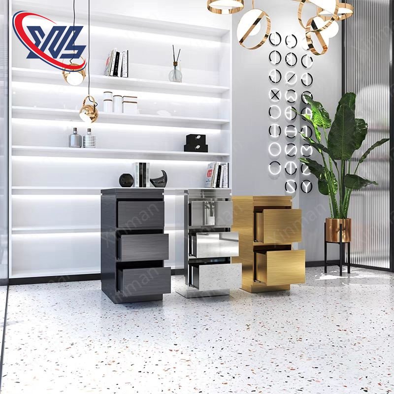 Xinman Hair salon special trolley shelf tool table metal multi-functional hair dresser cabinet