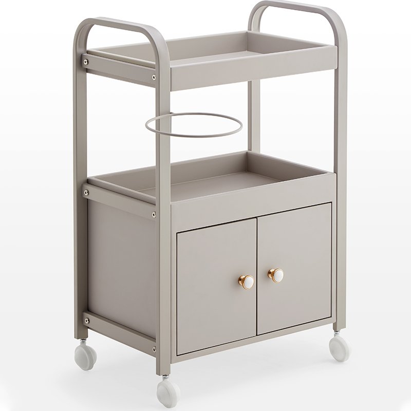 Wholesale Popular two-tier drawer trolley storage rack movable hair salon beauty hairdressing trolley cart