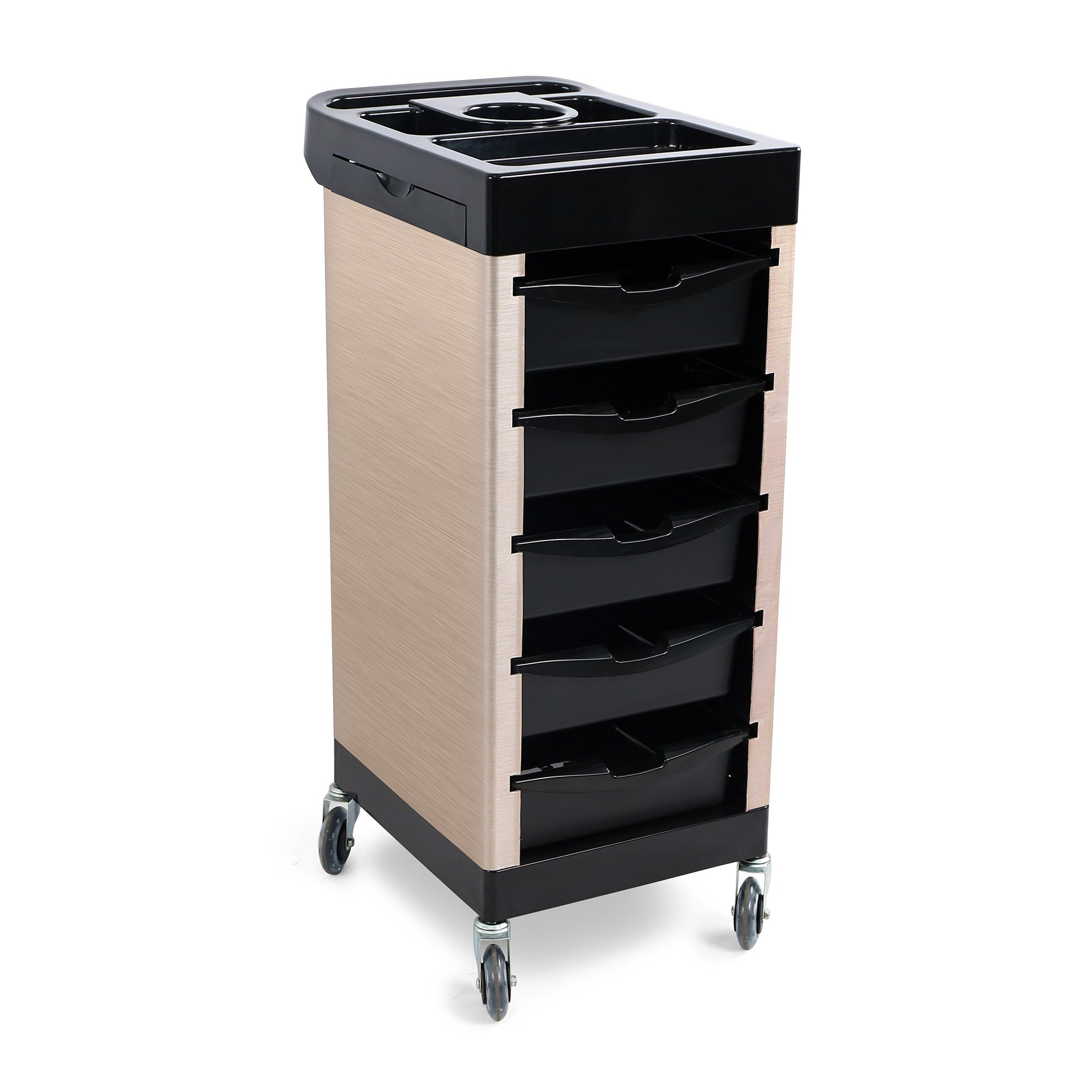 2024 latest version 4 wheel salon trolley with 5 drawers for salon