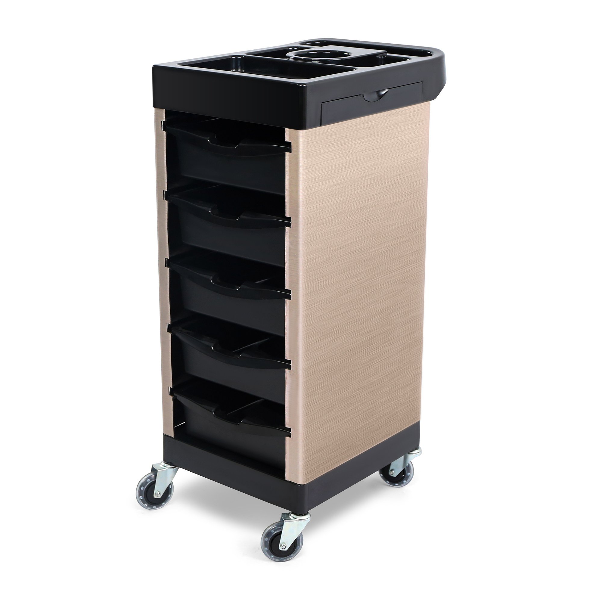 2024 latest version 4 wheel salon trolley with 5 drawers for salon