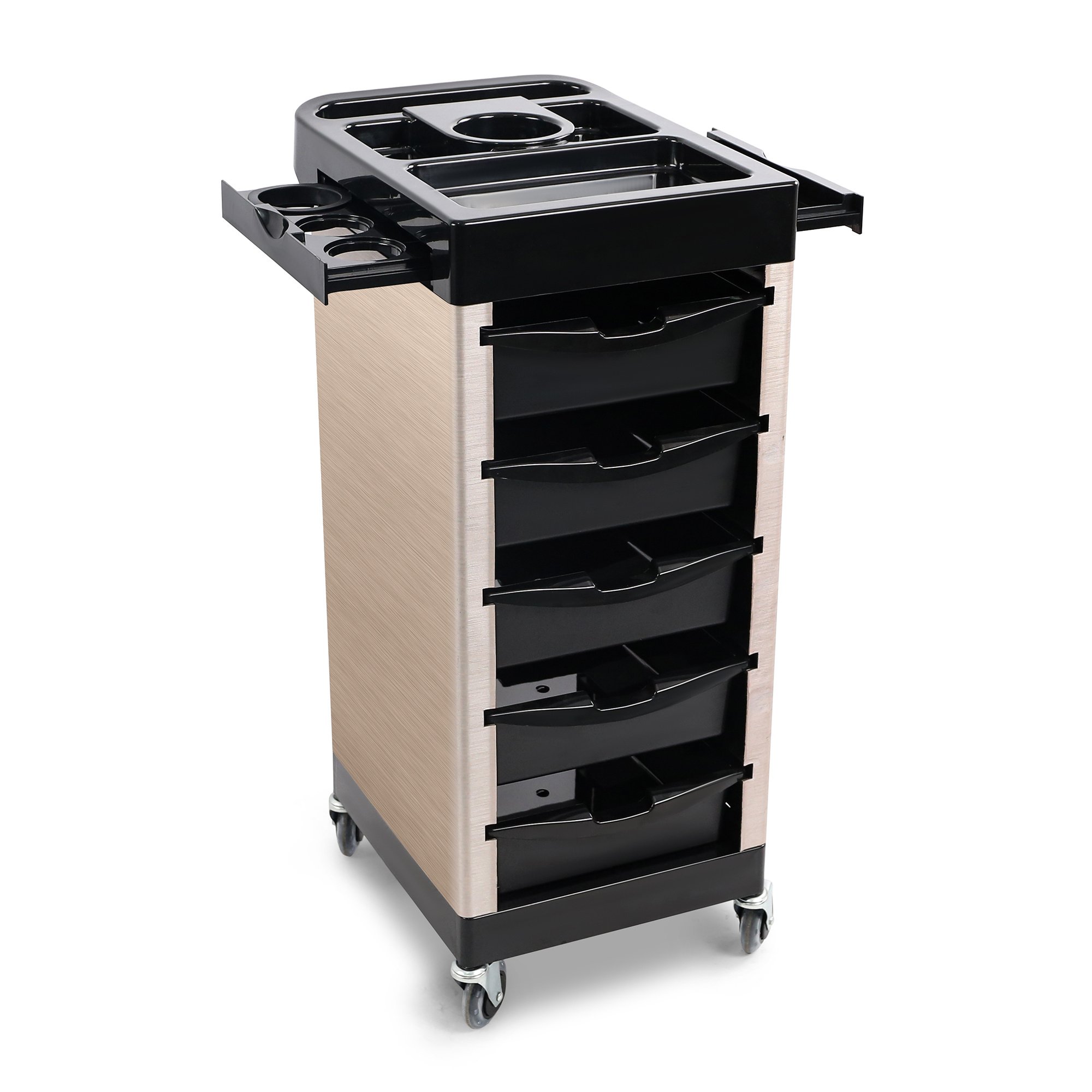 2024 latest version 4 wheel salon trolley with 5 drawers for salon