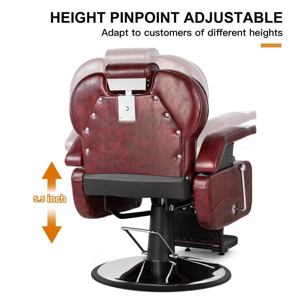 High-End Black Golden Leather Furniture Professional Base Salon Chair Hair Dining Bedroom Barber Shops Made High Quality Metal