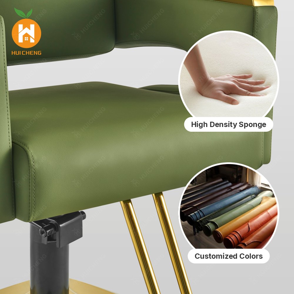 Factory Wholesale Beauty Salon Furniture Barber Styling Chair Fashion Pop Leather Metal Armrest LC306