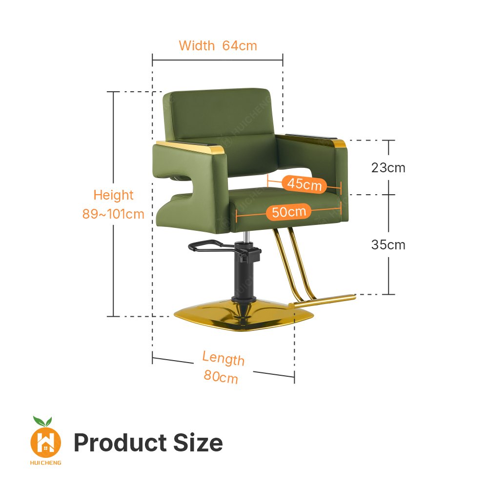 Factory Wholesale Beauty Salon Furniture Barber Styling Chair Fashion Pop Leather Metal Armrest LC306
