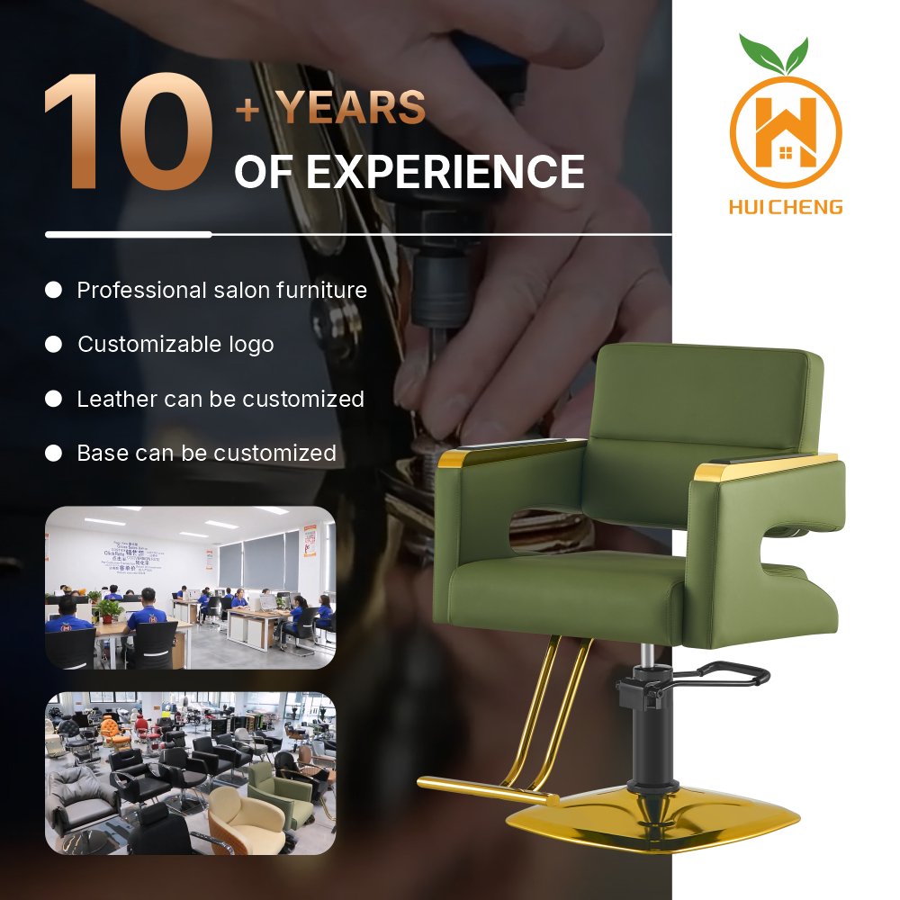 Factory Wholesale Beauty Salon Furniture Barber Styling Chair Fashion Pop Leather Metal Armrest LC306