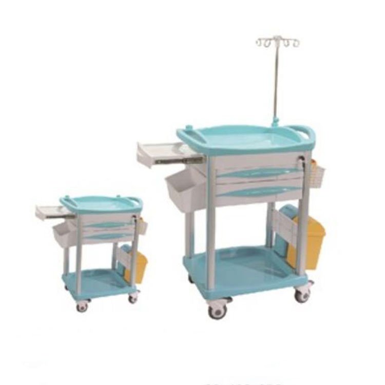 Factory Sale ABS Medical Hospital Equipment Treatment Trolley Multi-function Emergency Cart